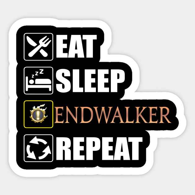 Eat Sleep Endwalker Repeat Sticker by Asiadesign